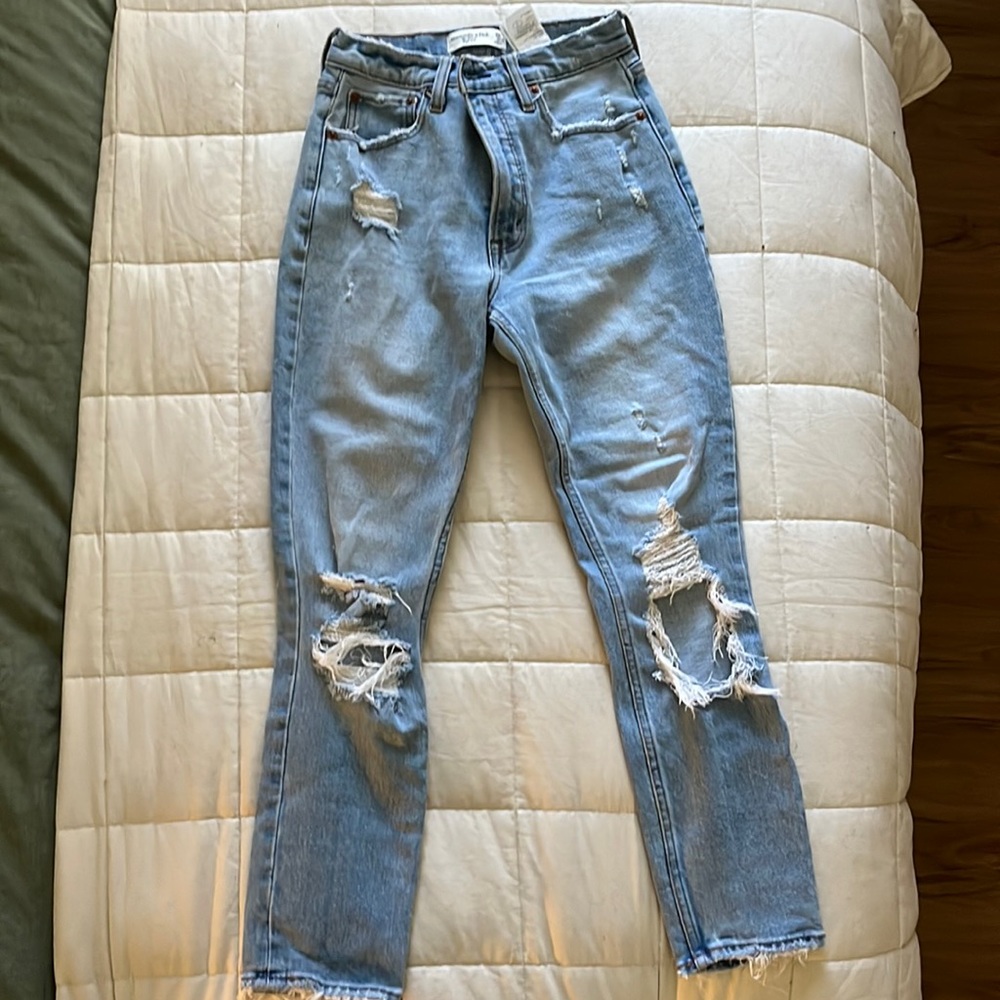 Abercrombie high rise skinny jeans size 0